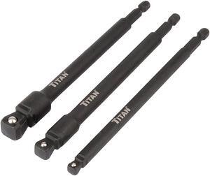 Titan Tools 49006 6" Impact Wobble Socket Adapter Set - 3Piece