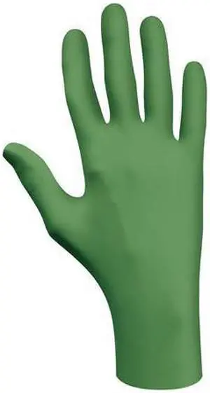 SHOWA Biodegradable Nitrile Glove, Powder-Free, XL Size, Green (Pack of 1000)