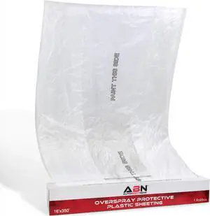 ABN Clear Plastic Sheeting 10 Micron 16 x 350 Feet Transparent Film