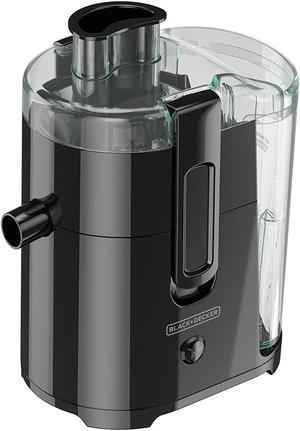 BLACK+DECKER JE2400BD 400-Watt Fruit and Vegetable Juice Extractor with Space Saving Design, Black