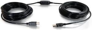 C2G 38988 USB Active Extension Cable - USB 2.0 A Male to A Female Cable, Center Booster Format, Black (25 Feet, 7.62 Meters)
