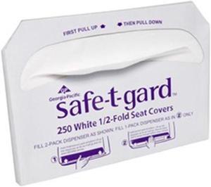 Georgia Pacific GPC47046 0.5 Fold Toilet Seat Covers, White - 14.5 in. x 17 ft.