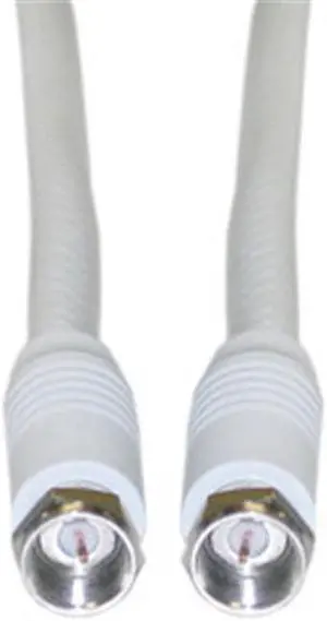 Cable Wholesale F-Pin RG6 / UL Coax Cable, 25 ft - White