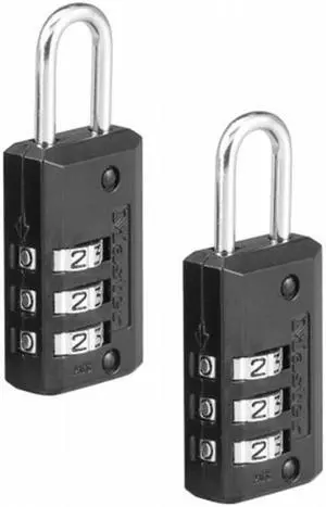 Master Lock 646T 3/4-inch Luggage Combination Lock with Resettable Code - 2-Pack