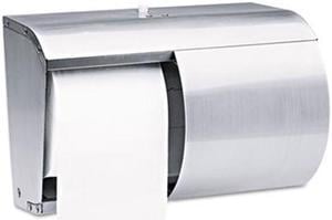 KIMBERLY-CLARK PROFESSIONAL* 09606 Coreless Double Roll Bath Tissue Dispenser, 7.1" x 10.1" x 6.4", Stainless Steel