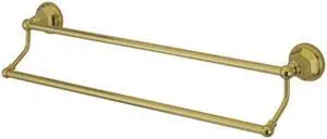 Kingston Brass BA4813PB Metropolitan 24 Inch Dual Towel Bar - Polished Brass