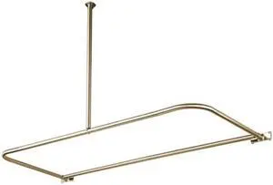 Kingston Brass CC3138 D-Shape Shower Rod - Satin Nickel