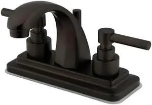 Kingston Brass KS4645EL Two Handle 4 in. Centerset Lavatory Faucet with Brass Pop-up