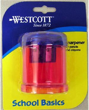 Westcott Manual Pencil and Crayon Sharpener Plastic Assorted Colors 12202