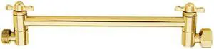 Kingston Brass K153A2 10 Inch Hi-Lo Shower Arm - Polished Brass Finish