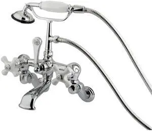 Kingston Brass CC466T1 Wall Mount Clawfoot Tub Filler with Hand Shower