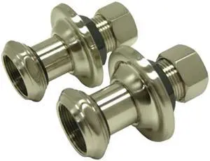 Kingston Brass Ccu4108 Wall Mount Extension For Clawfoot Faucet - Satin Nickel Finish - Sold In Pairs