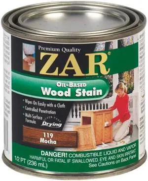 United Gilsonite Half Pint Mocha Zar Oil Based Wood Stain  11906