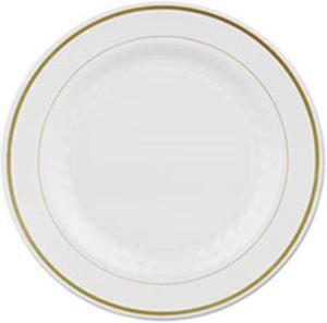WNA Masterpiece Plastic Plates 10.25 in White Round 120/Carton RSM101210WS