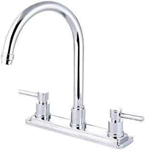 Kingston Brass KS8791DLLS 8 Inch Center Kitchen Faucet - Polished Chrome