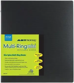 Itoya RM811 8.5 in. x 11 in. Multi-Ring Mini Refillable Binder