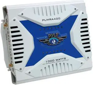 Pyle PLMRA420 4 Channel 1000 Watt Waterproof Marine Bridgeable Mosfet Amplifier