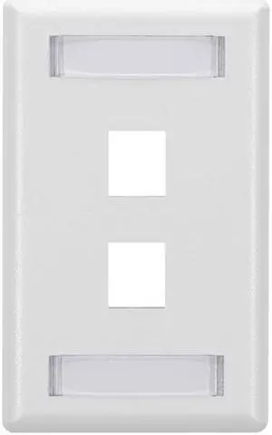 KEYSTONE WALLPLATE SINGLE-GANG 2PT WH