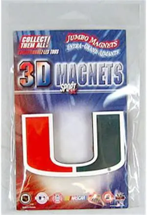 Sportfx International 2655170336 Miami Hurricanes Jumbo 3D Magnet Sportfx International 2655170336 Miami Hurricanes Jumbo 3D Magnet