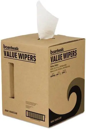 Boardwalk DRC Wipers White 10 x 12 200/Box V040CGW