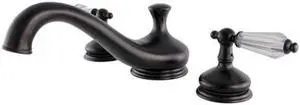 Kingston Brass KS3335WLL Roman Tub Filler with Cross Handle, Oil Rubbed Bronze