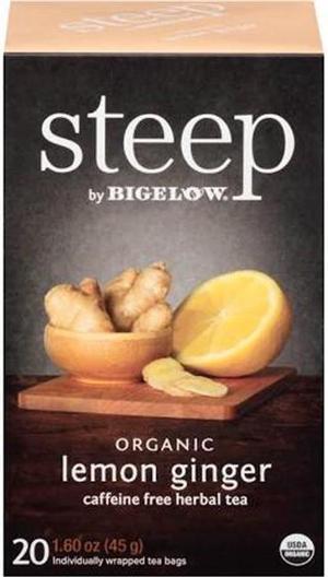 steep Tea, Lemon Ginger, 1.6 oz Tea Bag, 20/Box 17704
