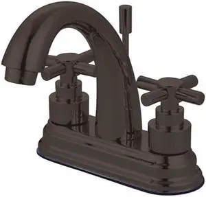 Kingston Brass Elinvar Two Handle 4" Centerset Lavatory Faucet with Brass Pop-up