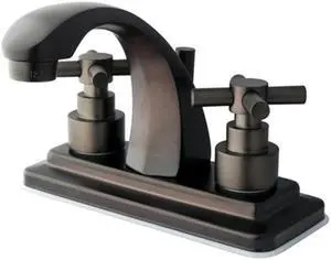 Kingston Brass KS4645EX Two Handle 4 in. Centerset Lavatory Faucet with Brass Pop-up