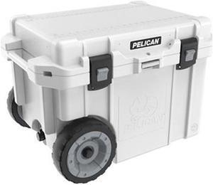 Pelican 45QW-1-WHT 45 qt Elite Cooler With Built in Wheels, White