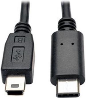 Tripp Lite U040-006-MINI USB 2.0 Hi-Speed Cable USB 5-Pin Mini-B Male to USB Type-C Male, 6 ft.