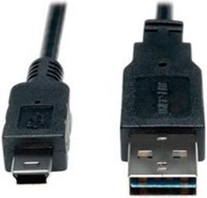 Tripp Lite UR030-006 USB 2.0 Reversible A Male to 5-Pin Mini B Male - 6 ft.