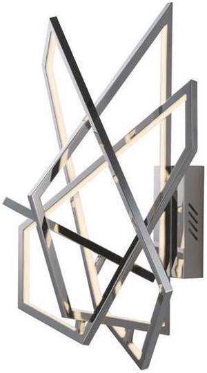 ET2 E22674-PC Trapezoid Wall Sconce, Polished Chrome