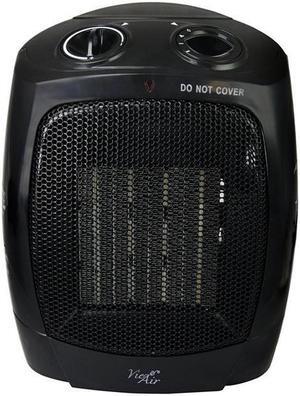 Vie Air VA-603A 2-Settings Office Black Ceramic Heater With Adjustable Thermostat
