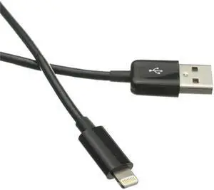Apple Lightning Authorized Black iPhone, iPad, iPod USB Charge and Sync Cable, 3 foot