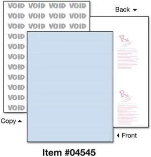 8-1/2'' x 11" Advanced Blue Medical Security Paper, 7 Security Features, 24# Blue Stock (Carton of 2500)