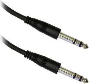 1/4" Stereo Male to 1/4" stereo Male, 10ft