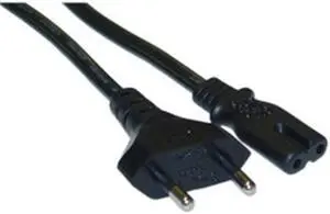 Cable Wholesale European NoteBook Power Cord, Europlug or CE 7 / 7 to C7, Non-Polarized, VDE Approved, 6 foot Cable Wholesale European NoteBook Power Cord, Europlug or CE 7 / 7 to C7, Non-Polarized, VDE Approved, 6 foot