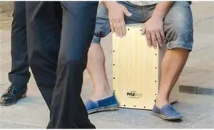 Pyle PCJD18 Wooden Cajon Percussion Box