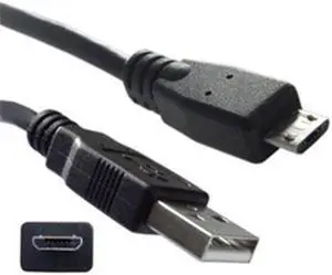 Cable Wholesale USB Type A Male / Micro B Male Cable 2.0 Version Black 10 ft