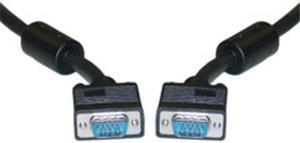 Cable Wholesale HD15 (SVGA) Male / HD15 (SVGA) Male Coaxial Construction w/ Ferrites Black 75 ft