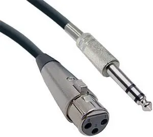 XLR Female to 1/4 Inch Stereo Male Audio Cables, 10ft