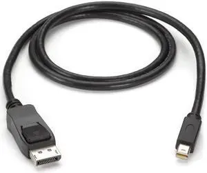 Black Box ENVMDPDP-0006-MM 6 Foot Mini-DisplayPort to DisplayPort Cable, Male/Male, 6-ft. (1.8-m), Black