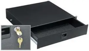 Middle Atlantic Products TD2LK 2 Space Textured Rack Drawer with Key