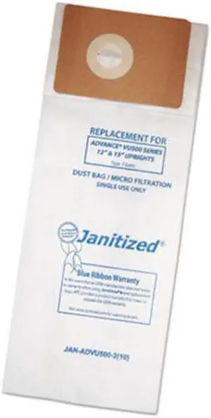 Janitized Vacuum Filter Bags ADVU500210 100EA/ carton
