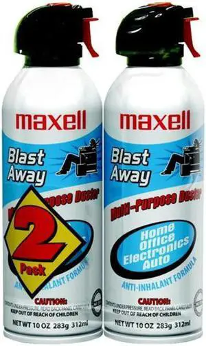 Maxell 190026 - Ca4 Blast Away Canned Air - 2 Pk