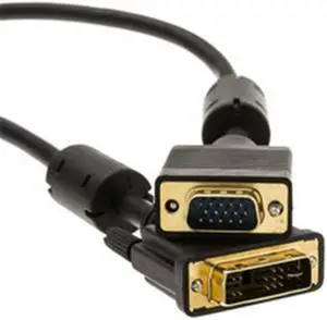 Cable Wholesale 10V4-05301BK 3.24 ft. Analog DVI-A to VGA Cable, DVI-A Male to HD15 Male - Black