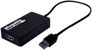 Plugable USB 3.0 to HDMI 4K UHD Video Graphics Adapter for Multiple Monitors up to 3840x2160 Supports Windows 10, 8.1, 7, and Mac 10.14+