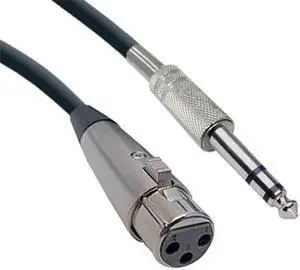 XLR Female to 1/4 Inch Stereo Male Audio Cables, 25ft