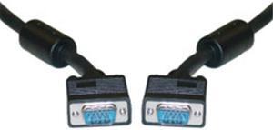 Cable Wholesale HD15 (SVGA) Male / HD15 (SVGA) Male Coaxial Construction w/ Ferrites 50 ft - Black