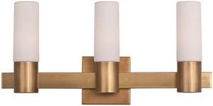 Maxim 22413SWNAB Contessa 3-Light Bathroom Vanity, Natural Aged Brass
